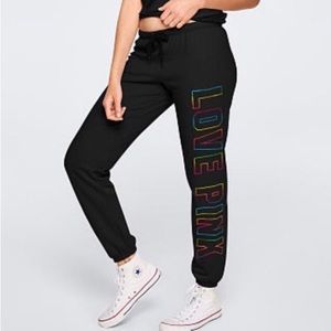 vs pink rainbow 🌈 sweatpants xlarge